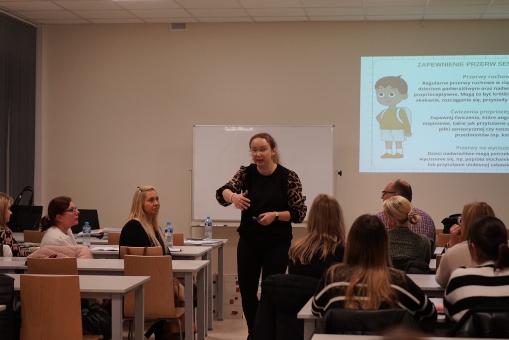 Prowadząca w trakcie szkolenia