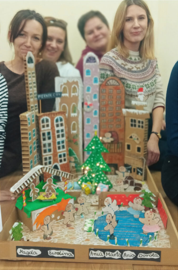 Miasto marzeń wykonane z materiałów wtórnych